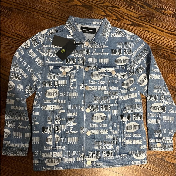 Homme + Femme logo denim jacket. - Picture 2 of 3